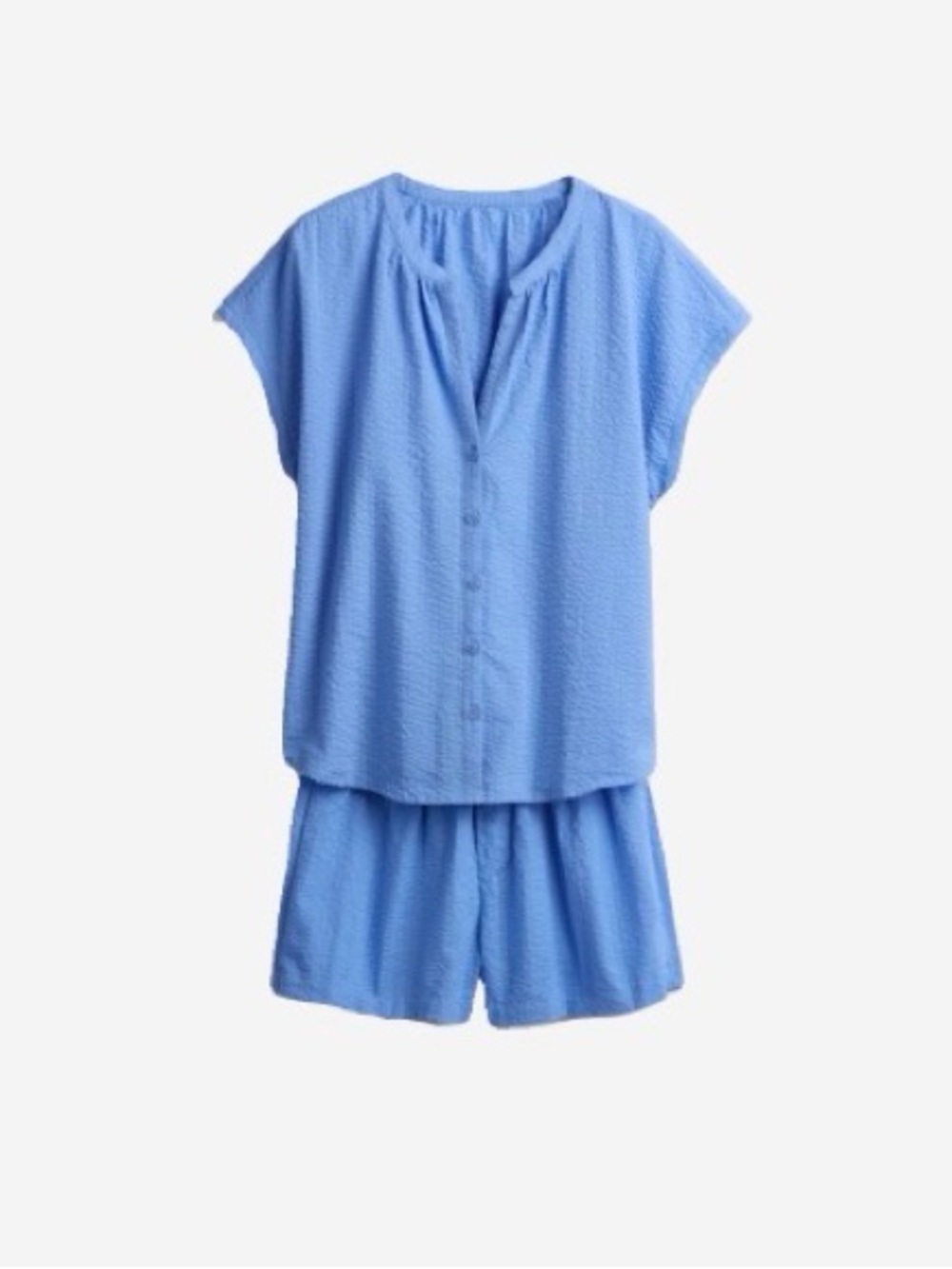 NWT GAP Seersucker Button-Front Short lounge Set - XS